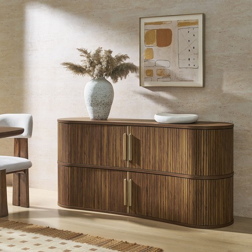 Sideboard mid century brown - sideboard,